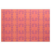 Tissu Pictographie du lac Devils en Orange (Fat Quarter)