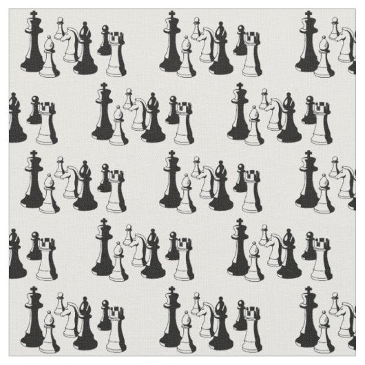 Tissu Pièces de Jeu d'Échecs Art Vintage #2 (Fermer)