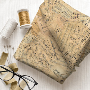Tissu Pièces de musique Vintage ID389