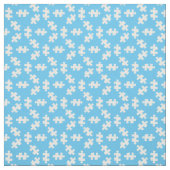 Tissu Pièces de Puzzle Bleu Clair et Blanc (Échantillon)