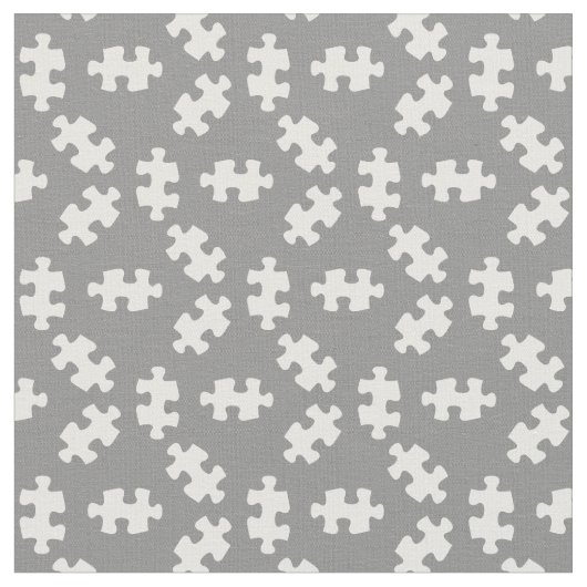 Tissu Pièces de puzzle Gris et blanc (Fermer)