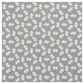 Tissu Pièces de puzzle Gris et blanc (Échantillon)