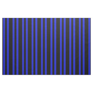 Tissu Pied de minuit de bleu noir et royal, rayures