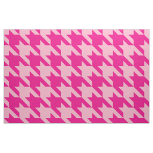 Tissu Pied-de-poule rose classique