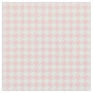 Tissu Pied-de-poule rose et blanc de quartz rose