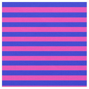 Tissu Pied lumineux de bleu rose et royal, rayures