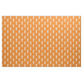 Tissu Pieds de pied Empreintes Orange Blanc (Fat Quarter)