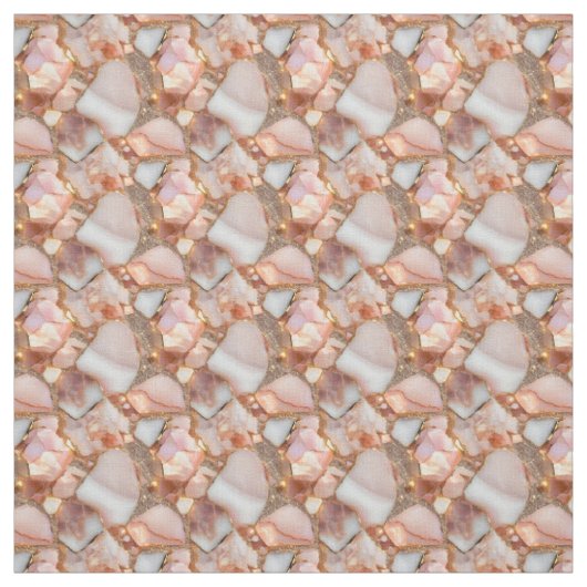Tissu Pierres d'or rose (Échantillon)
