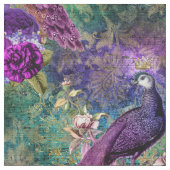 Tissu Pierrot à fleurs couronné de violet (Fermer)