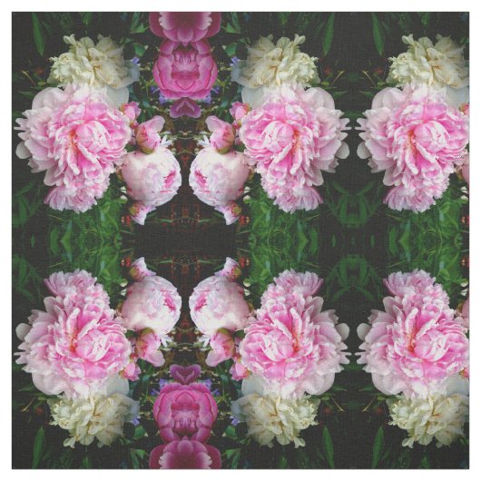 Tissu Pies roses et blanches (Échantillon)