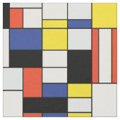 Tissu Piet Mondrian Composition A - Art Moderne Abstrait (Fermer)