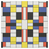 Tissu Piet Mondrian Composition A - Art Moderne Abstrait (Échantillon)