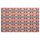 Tissu Piet Mondrian - Composition avec un grand plan rou (Yard)