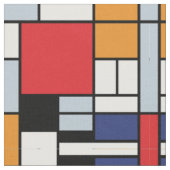 Tissu Piet Mondrian - Composition avec un grand plan rou (Fermer)