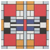 Tissu Piet Mondrian - Composition avec un grand plan rou (Échantillon)