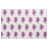 Tissu Pieuvre chevauchant un monocycle (Fat Quarter)
