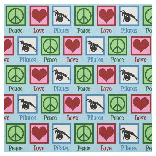 Tissu Pilates Peace Love (Échantillon)