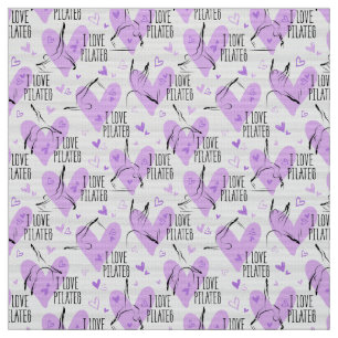 Tissu Pilates pose la couleur sans couture de pourpre de