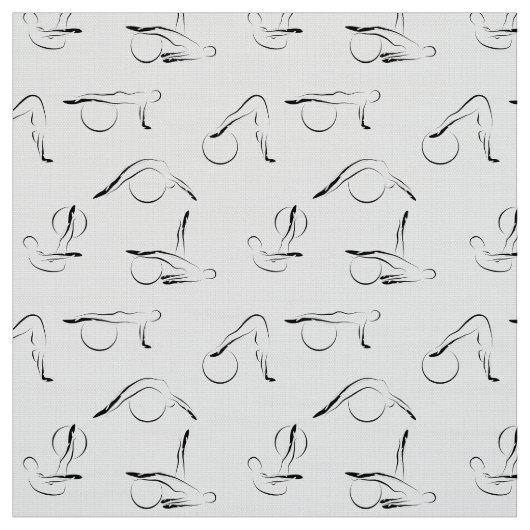 Tissu Pilates pose motif (Échantillon)