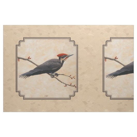 Tissu Pileated Woodpecker (Fat Quarter)