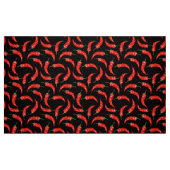 Tissu Piments chili sur noir (Fat Quarter)