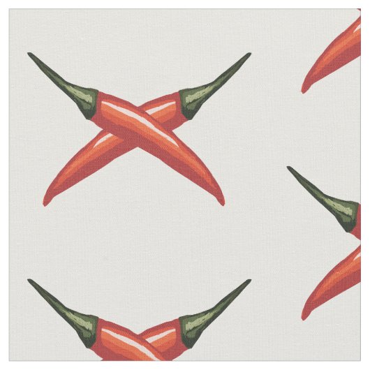 Tissu Piments piment chauds rouges (Fermer)