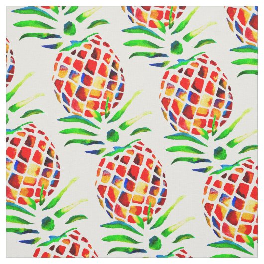 Tissu Pineappa fruit coloré pop art (Échantillon)