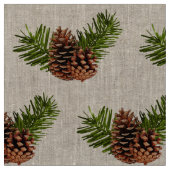 Tissu Pinecones rustique et branches (Fermer)