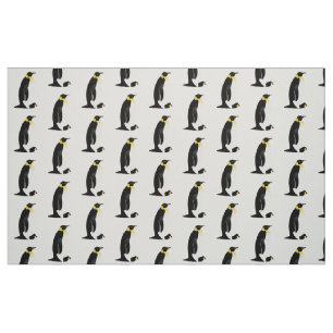 Tissu Pingouin avec son bébé