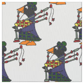 Tissu Pingouin drôle jouant l'original d'art de (fermé)