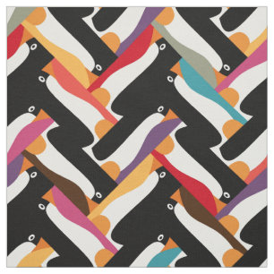 Tissu pingouin en arête de poisson