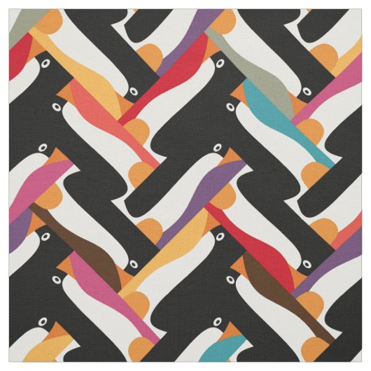 Tissu pingouin en arête de poisson (Échantillon)