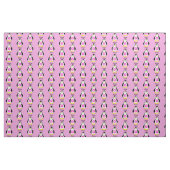 Tissu Pingouins mignons pour bébés aux fleurs roses (Yard)