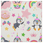 Tissu Pinguim Unicórnio (Échantillon)