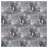 Tissu Pinguin avec une nana (Échantillon)