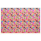 Tissu Pink Background Colorful Polka-dots Design (Fat Quarter)