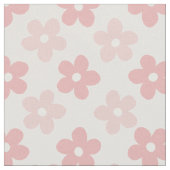Tissu Pink Cream Daisy Flowers Retro Pattern (Fermer)