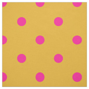 Tissu Pink et marigold Orange Polka Point