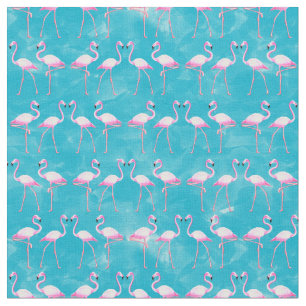 Tissu Pink Flamingos Beach Summer