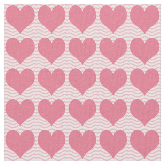 Tissu Pink Hearts Pattern (Fermer)