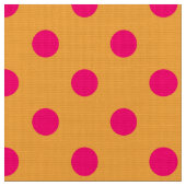 Tissu Pink On Orange Polka Dots Pattern Design (Fermer)