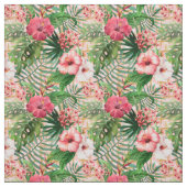 Tissu Pink Tropical Flowers (Échantillon)