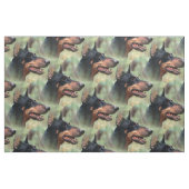 Tissu Pinscher de dobermann dans les bois (Fat Quarter)