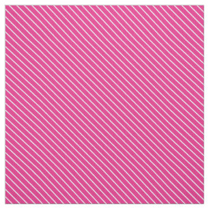 Tissu Pinstripes diagonales - fuchsia rose et blanc