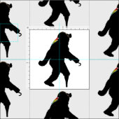 Tissu Pirate Capitaine Hook Main Sasquatch (Carreau)