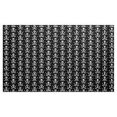 Tissu Pirate Crâne et épée Noir Blanc (Yard)