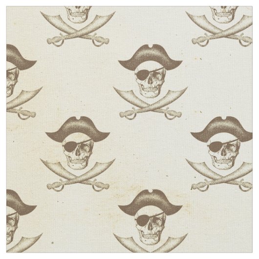 Tissu Pirate crânien Vintage et croisé (Fermer)
