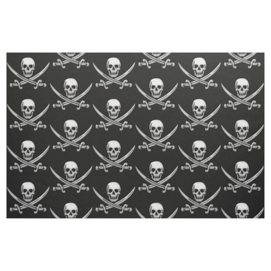 Tissu Pirate Skull and Sword Crossbones (TLAPD) (Yard)