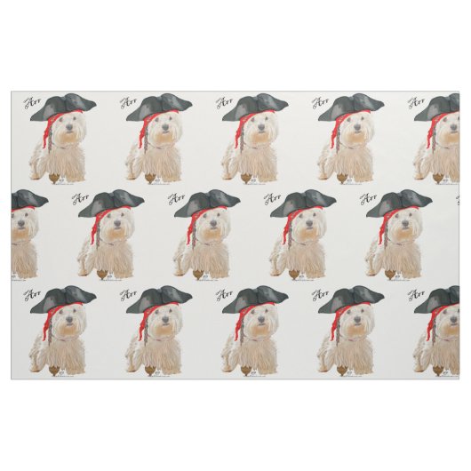 Tissu Pirate Westie (Fat Quarter)