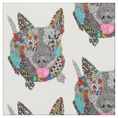 Tissu Pitbull mignon et coloré (Fermer)